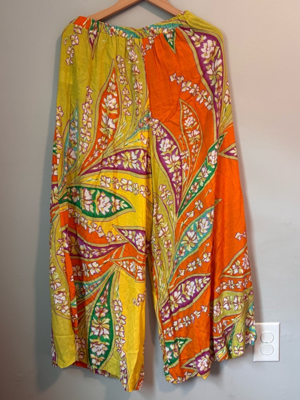 Haute Hippie Orange & Yellow Palazzo Pants XL - Picture 7 of 7